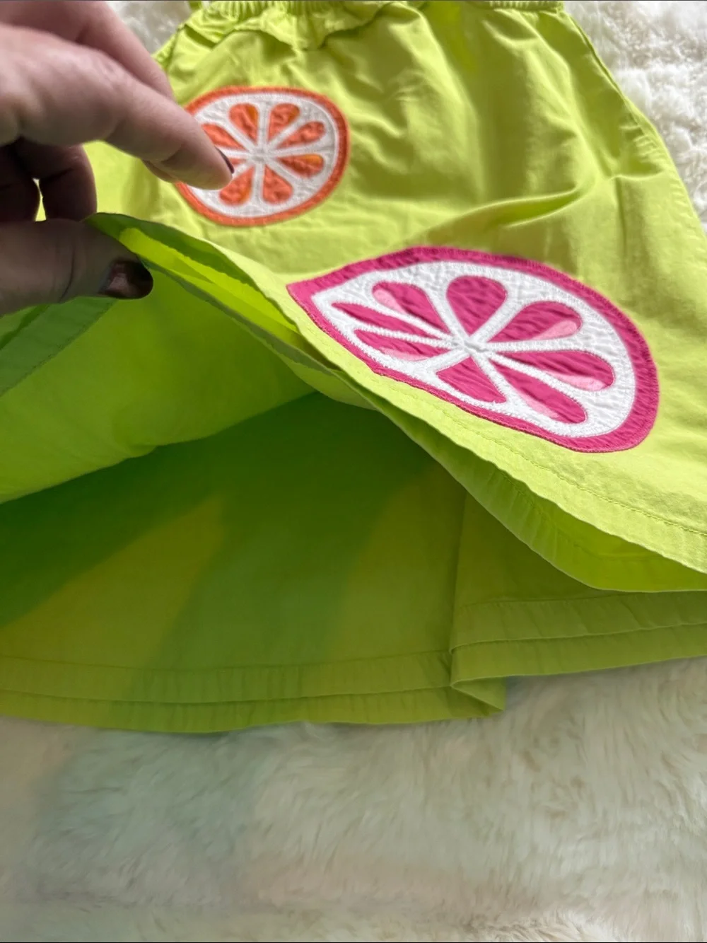 Gymboree Citrus Appliqué Sundress Girls 3T Lime Green Summer Dress